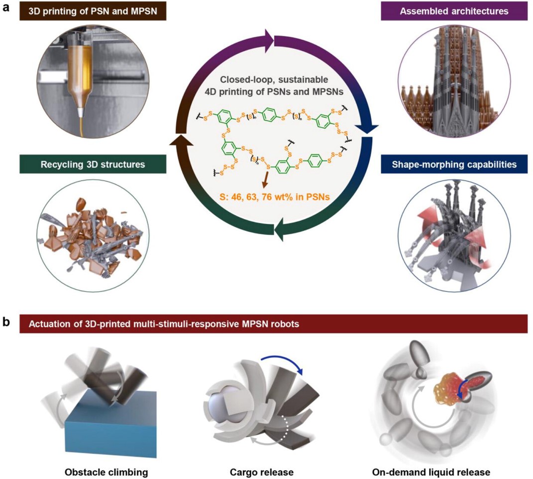 KRICT, World’s First 4D Printing Technology Using Waste Sulfur Enables Self-Actuating Soft Robots 이미지 2 - 본문에 자세한설명을 제공합니다.