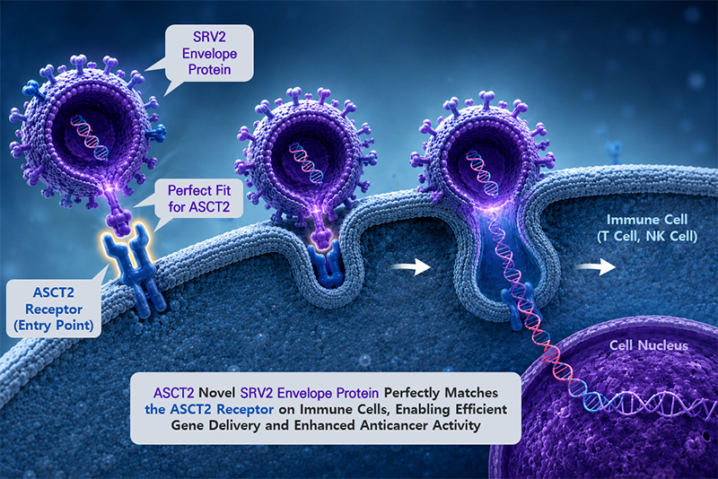 KRICT Discovers Novel SRV2 Envelope Protein for Efficient CAR Immune Cell Production 이미지 2 - 본문에 자세한설명을 제공합니다.
