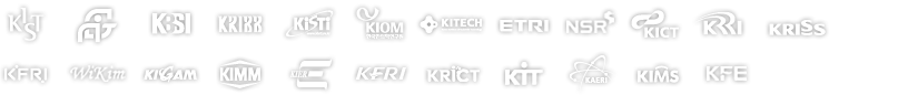 kist, gtc, KBSI, KRISS,KISTI,KIOM,KIECH,ETRI,NSR,KICT,KRRI,KRISS,KFRJ,WIKIM,KIGAM,KIMM,KIER,KFRI,KRICT,KIT,KAERI,KIMS,KFE 로고 이미지